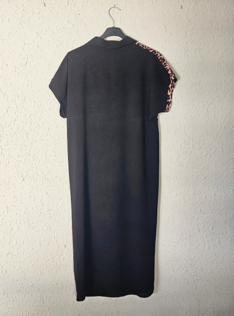 Vestido camisero manga corta animal print