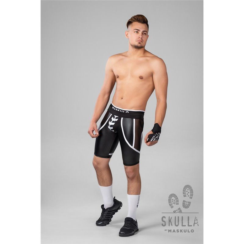 MASKULO - Men�s Fetish Cycling Shorts White - Large