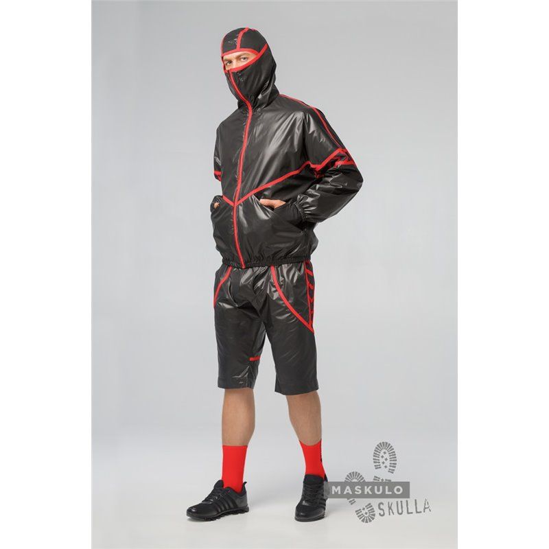 MASKULO - Men�s Fetish Windbreaker Jacket Red - 2XL