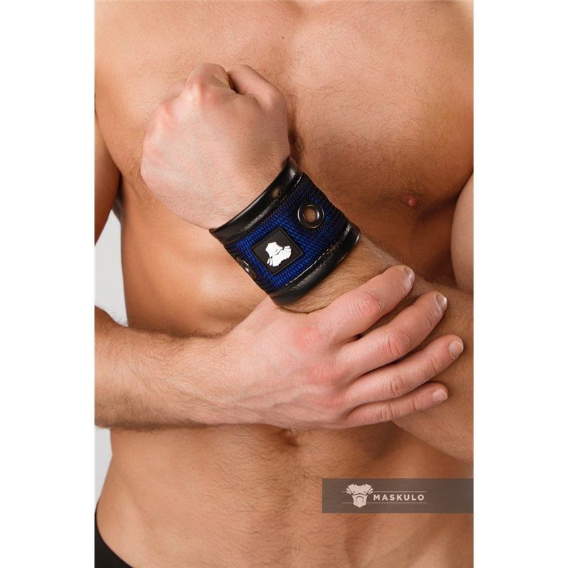MASKULO - Mesh wristband Blue - L