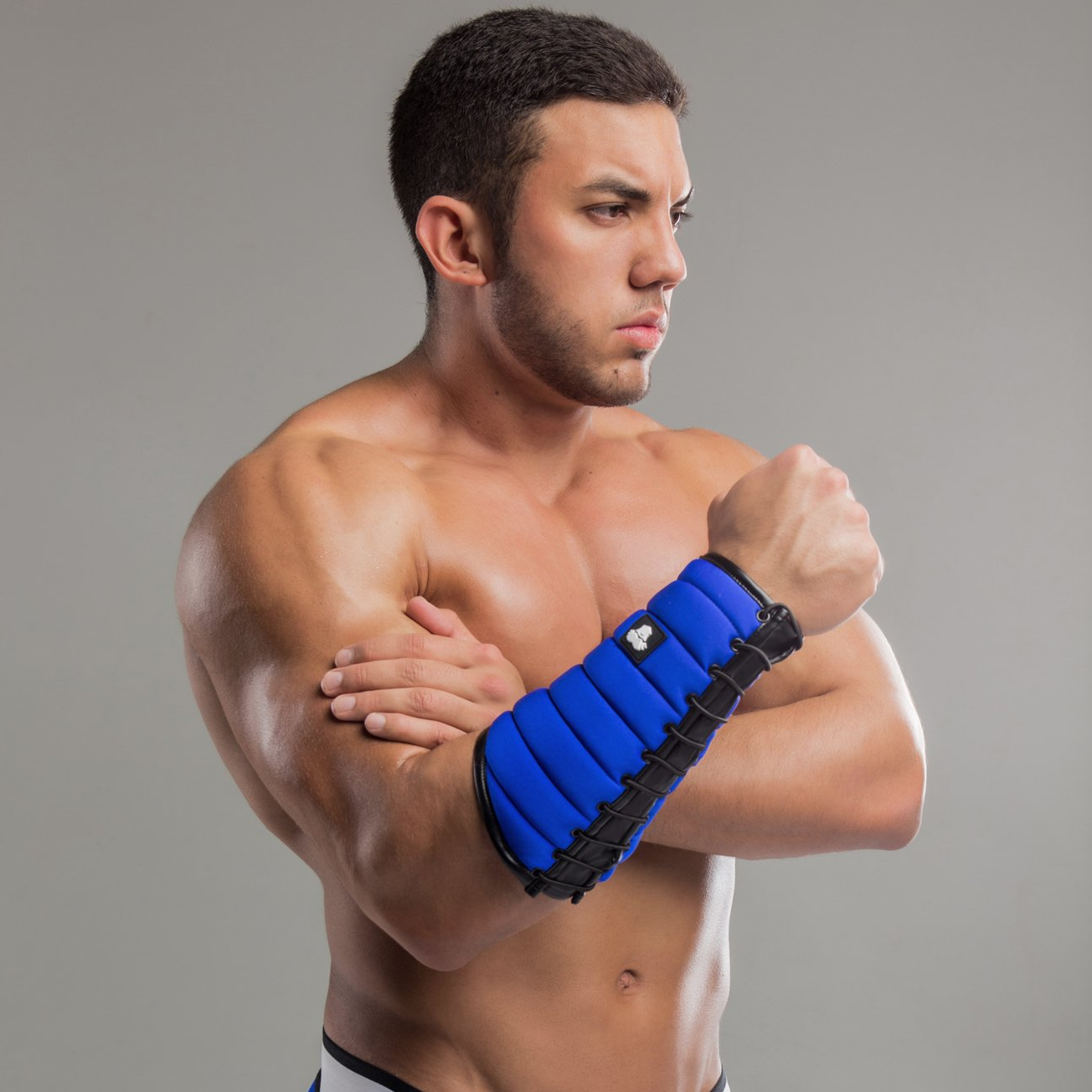 MASKULO - Spandex Forearm Guard Wallet Blue - Medium