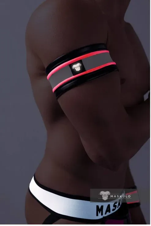 MASKULO- Youngero Spandex Biceps Band Neon Pink - XL