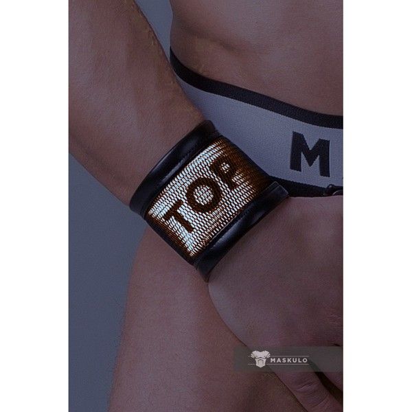 MASKULO YOUNGERO MESH ROLE WRISTBAND GREEN TOP - S