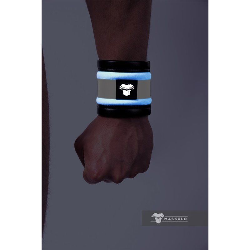 MASKULO - Spandex Wrist Band Neon White - Medium