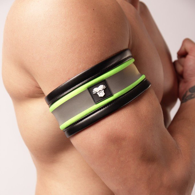 MASKULO- Youngero Spandex Biceps Band Neon Green - XL