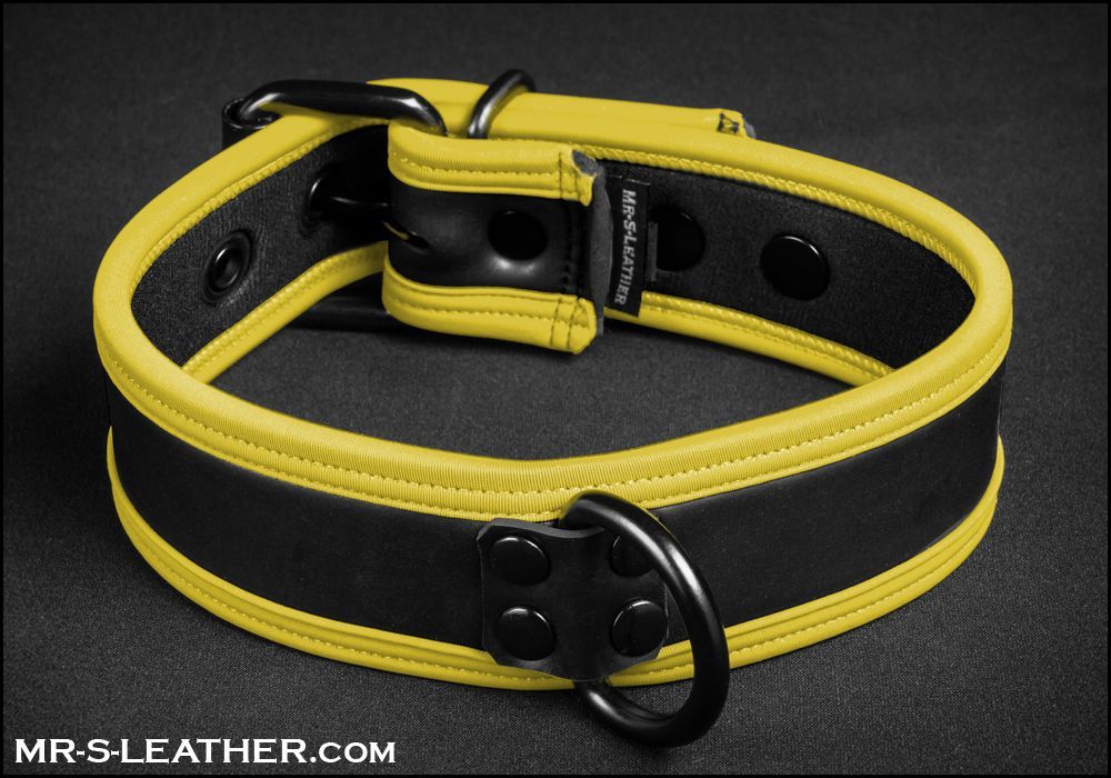 Neo Puppy Collar Yellow Piping