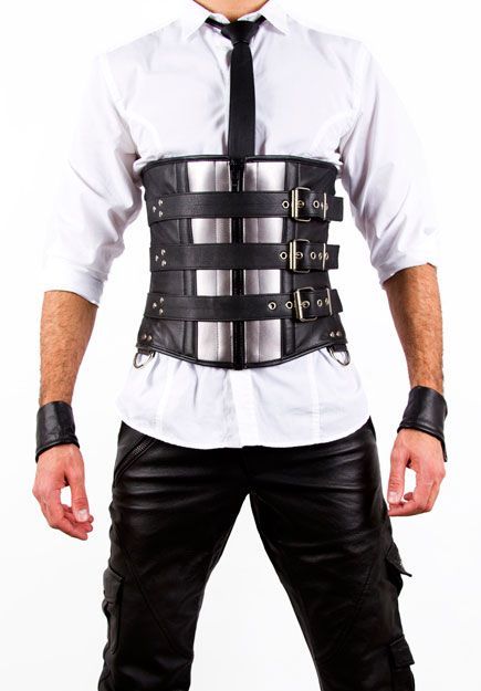 Addikt Leather Corset With 3 Belts