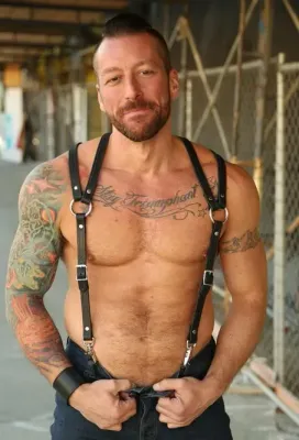 Addikt Leather Double Suspender Harness
