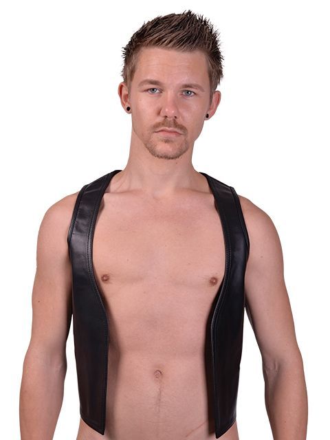 Addikt Leather Muscle Bar Vest