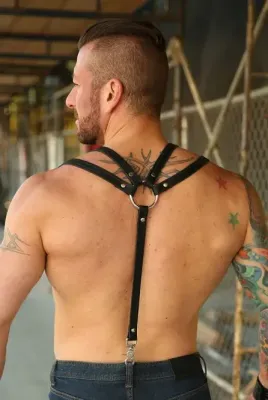 Addikt Leather Double Suspender Harness