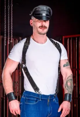 Addikt Leather Classic Suspender Harness