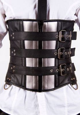Addikt Leather Corset With 3 Belts