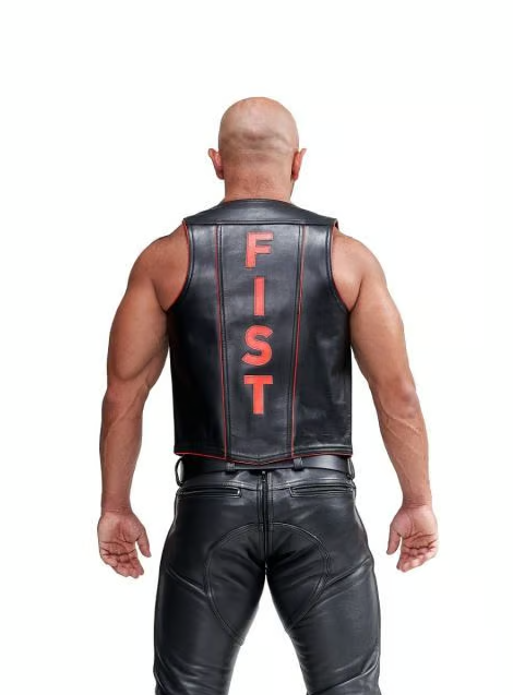 Addikt Personalised Leather Muscle Bar Vest