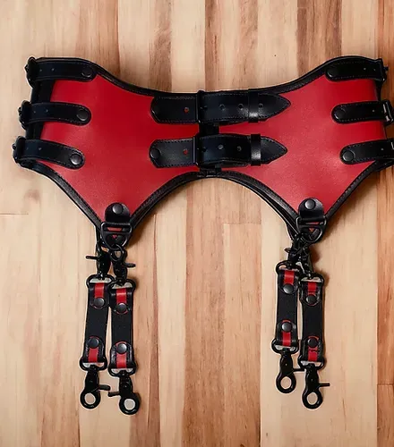 Addikt Leather Dual Color Corset Belt