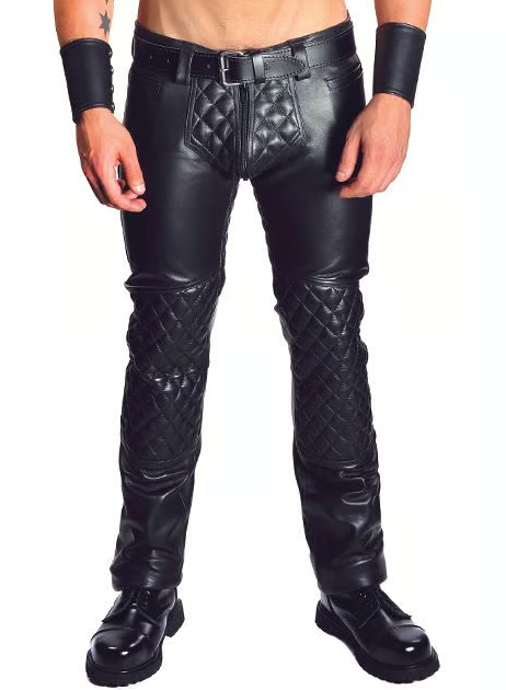 Addikt Padded Leather Jeans