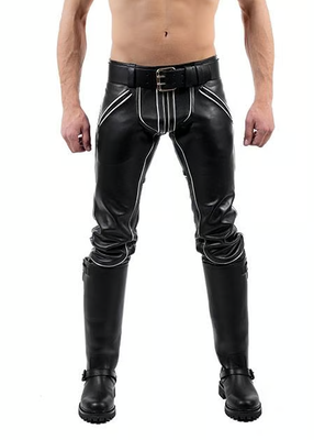 Addikt Leather Flexxer Pants With Piping