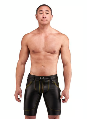 Addikt Leather Flexxer Shorts With Piping