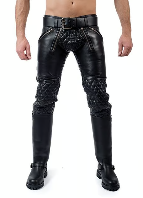 Addikt Padded Leather Sailor Jeans