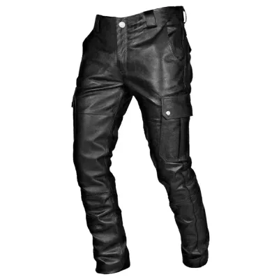 Addikt Cargo Leather Pants
