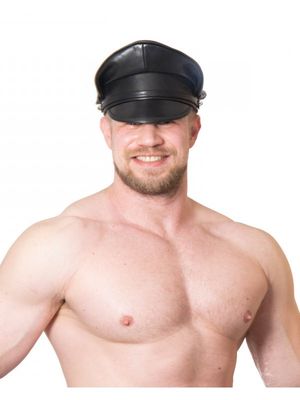 Addikt Leather Colored Officer Muir Cap with Leather Band