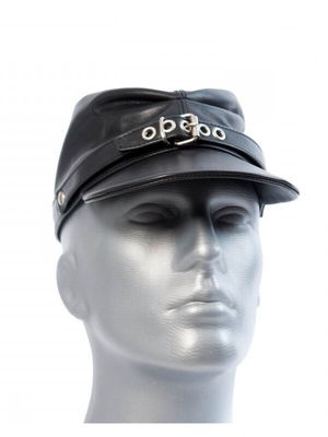 Addikt Leather Corporal Cap with Front Buckle