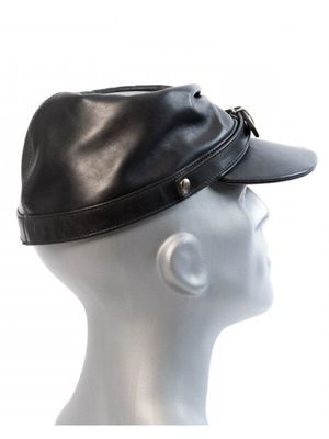 Addikt Leather Corporal Cap with Front Buckle