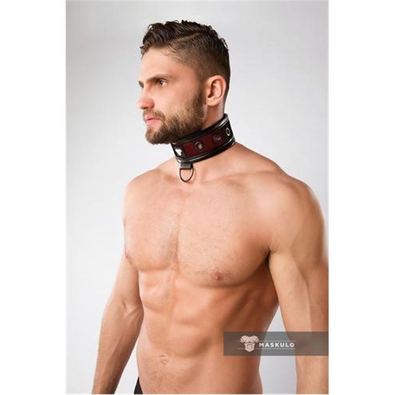 MASKULO- Armored Color-Under Collar Red - S