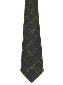 Addikt Leather Slim Diamond Tie