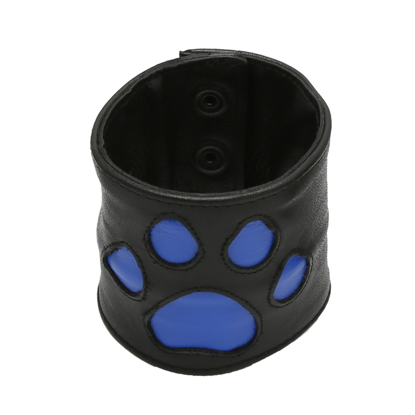 Addikt Leather Puppy Paw Wristwallet: Black &amp; Blue