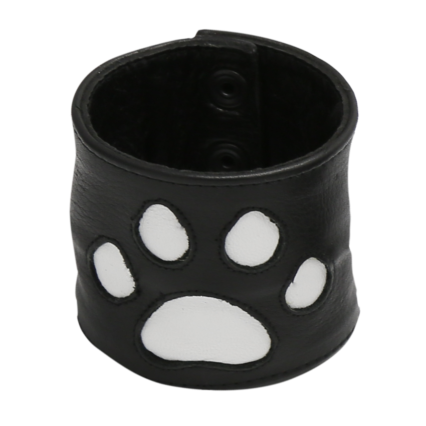 Addikt Leather Puppy Paw Wristwallet: Black &amp; White