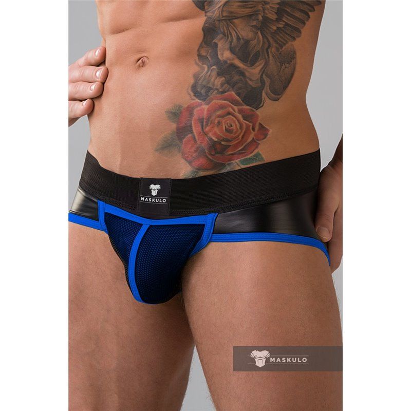 MASKULO - Briefs Mesh Codpiece Regular Rear Royal Blue - 5XL