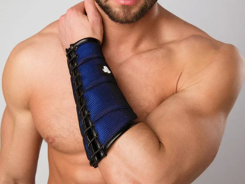 MASKULO - Color-Under Forearm Guard Wallet Blue - M