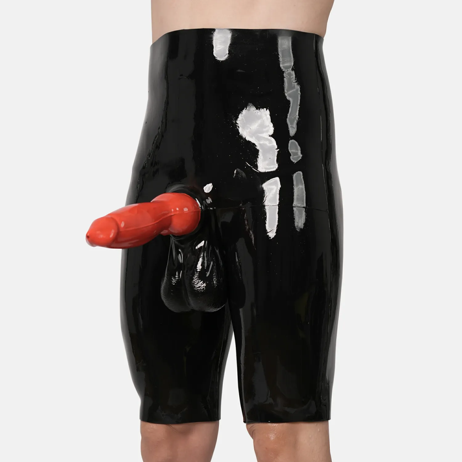 Silicone Dog Dildo Shorts Red