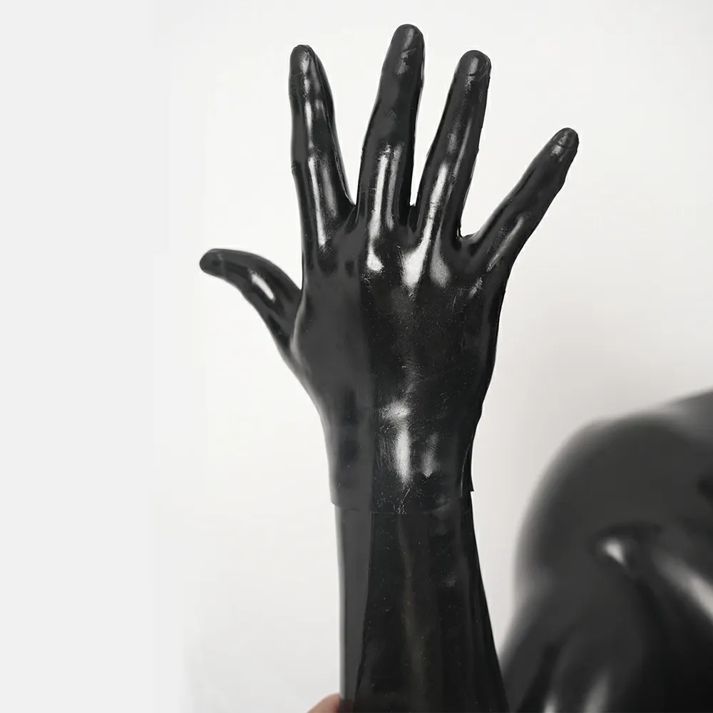 Silicone Black Short Gloves