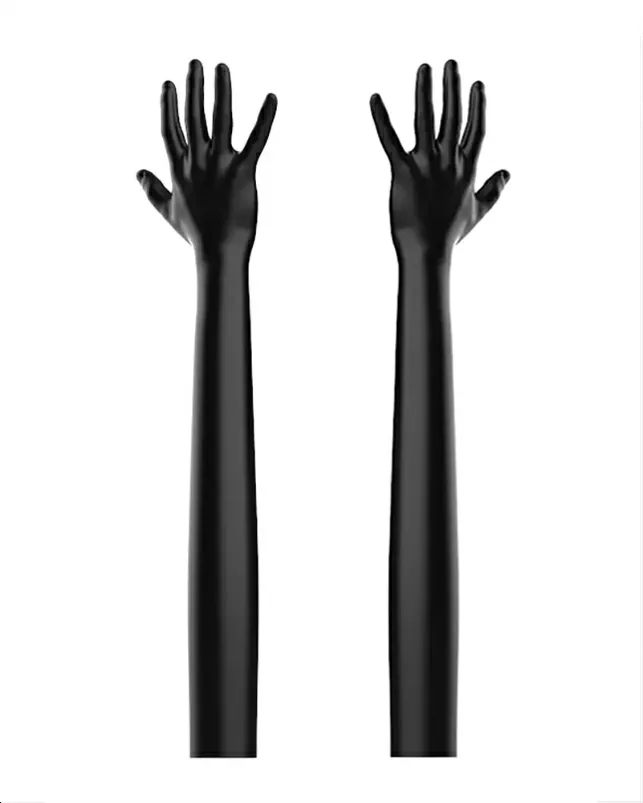Silicone Black EXTRA Long Gloves
