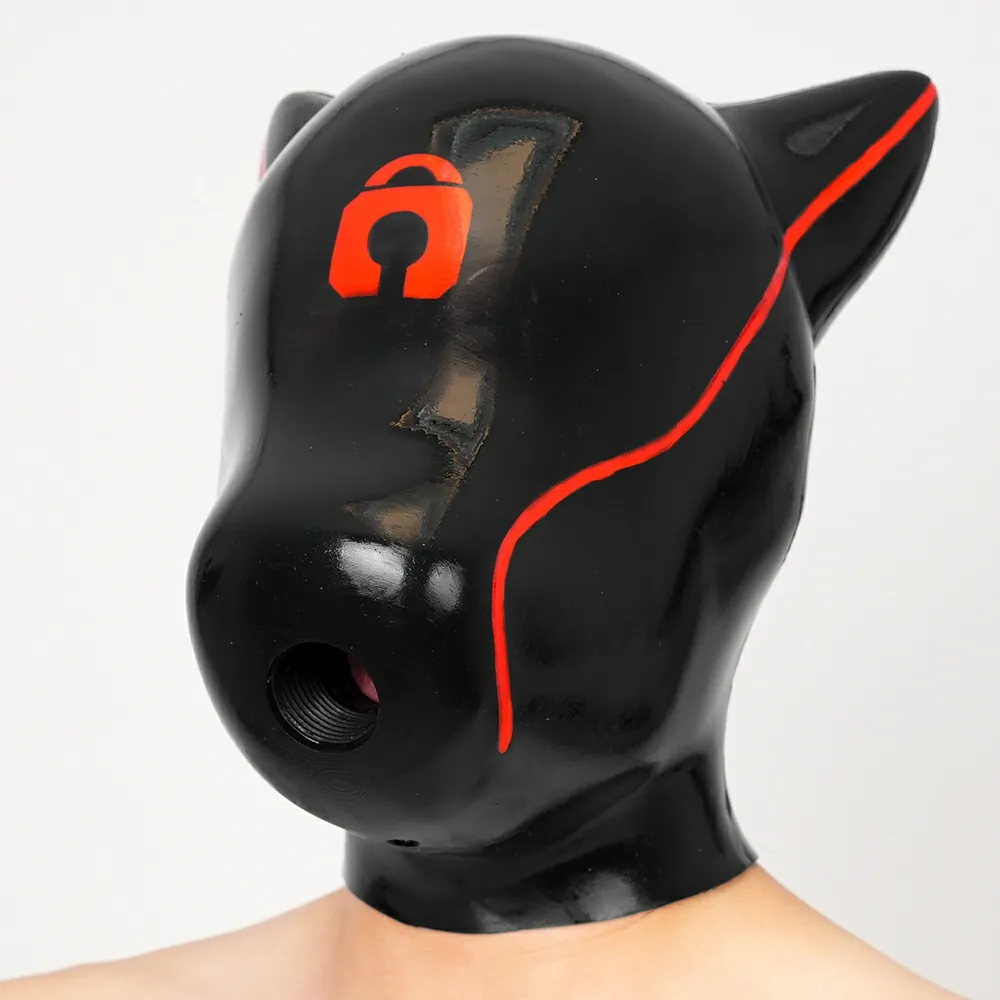 Silicone Locked Slutty Dog Hood