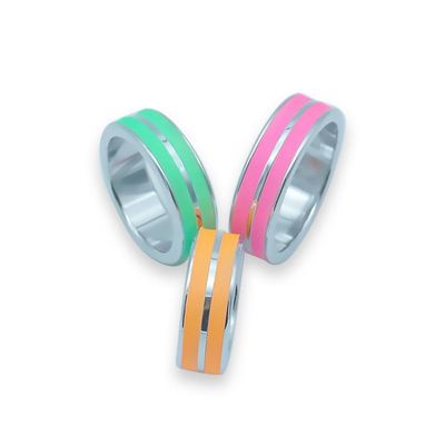 LUMINOUS METAL COCKRINGS by OBSESSD - 48mm, luminous pink