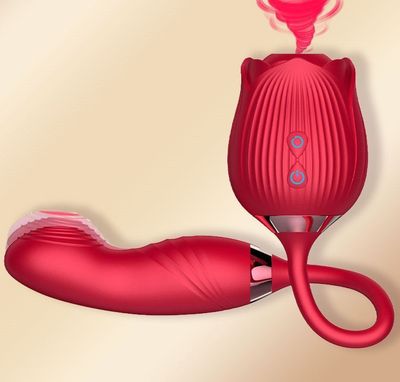 OBSESSD G-SPOT CLITORIS ROSE &amp; FLAPPING VIBRATOR - purple