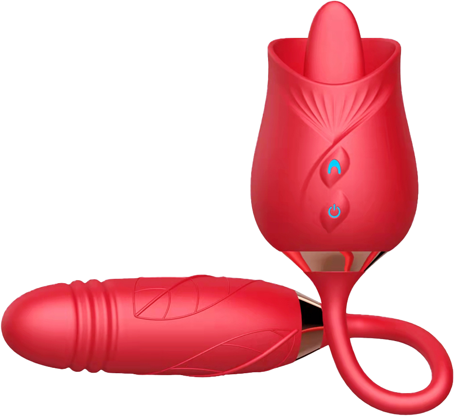 OBSESSD G-SPOT TONGUE ROSE &amp; STRETCHING VIBRATOR - green