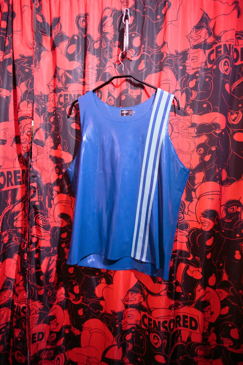 Libidex blue latex tank top XXL
