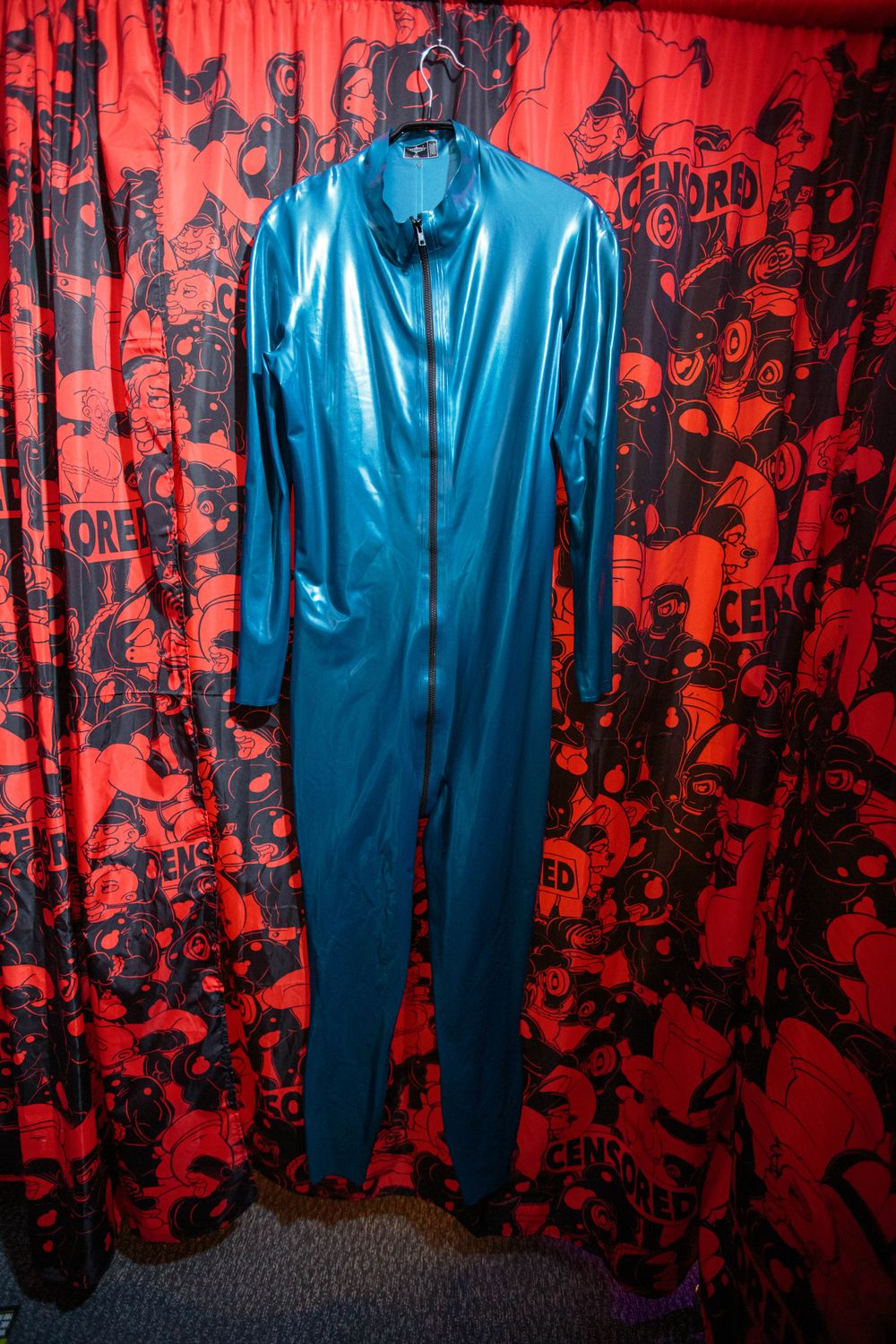 Libidex blue latex neo catsuit XXL