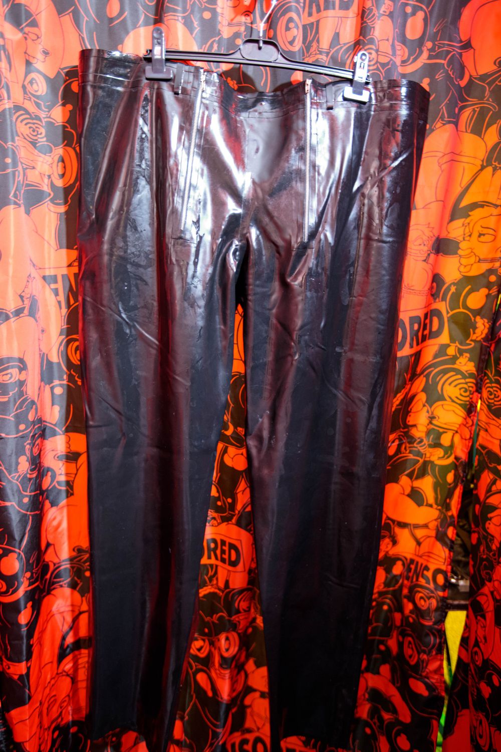 Black latex pants XXL X