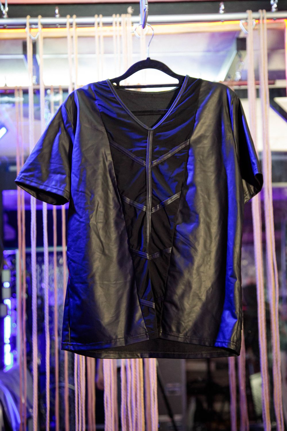 Courted Zentai Black Short Sleeve Top