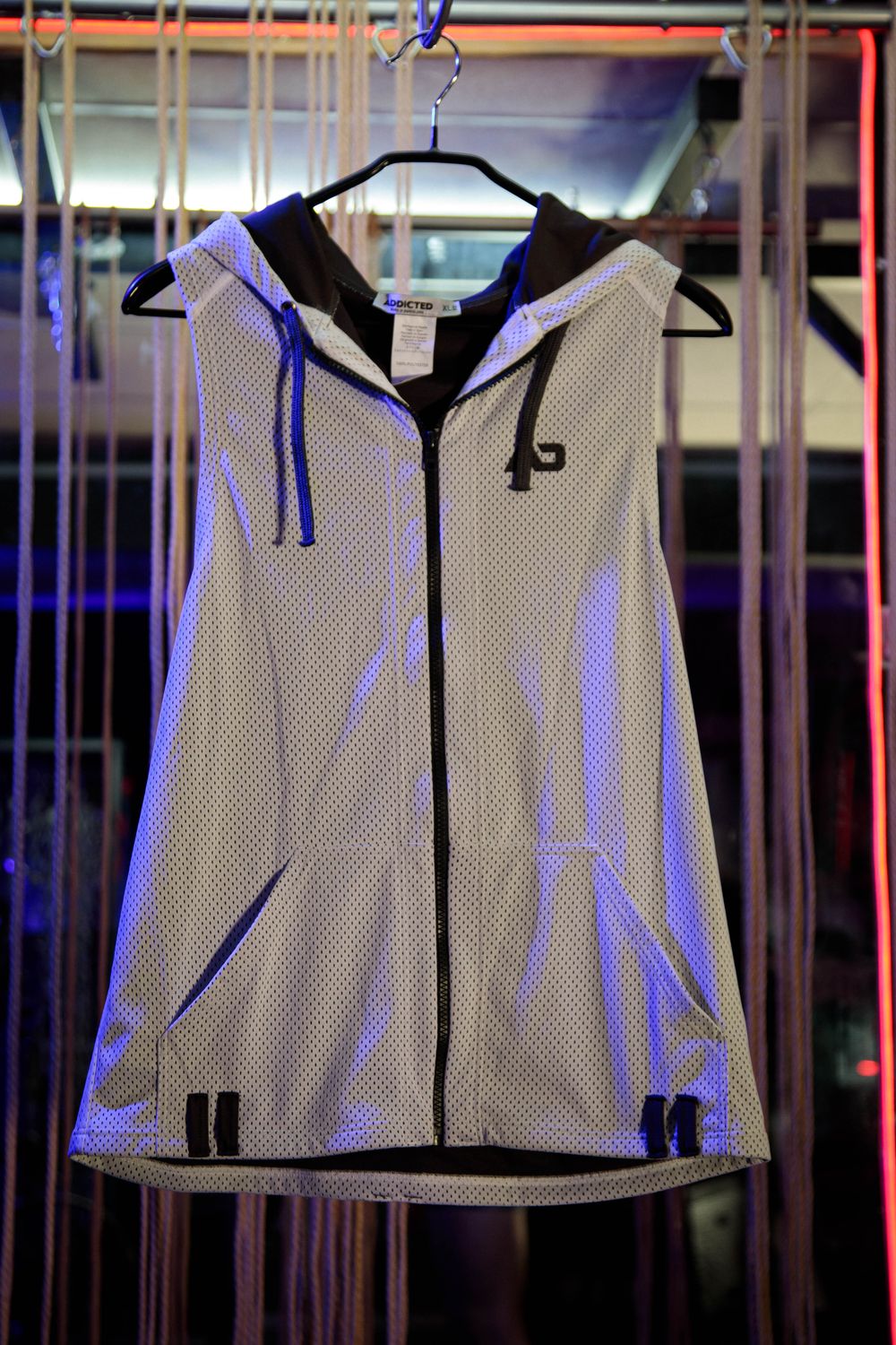 Addicted Grey Sleeveless Hoodie XL