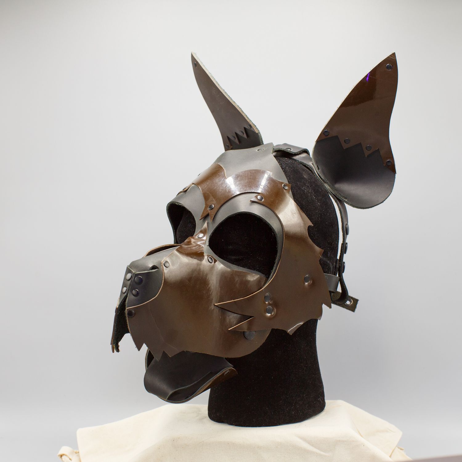 Leather Puppy Hood Brown