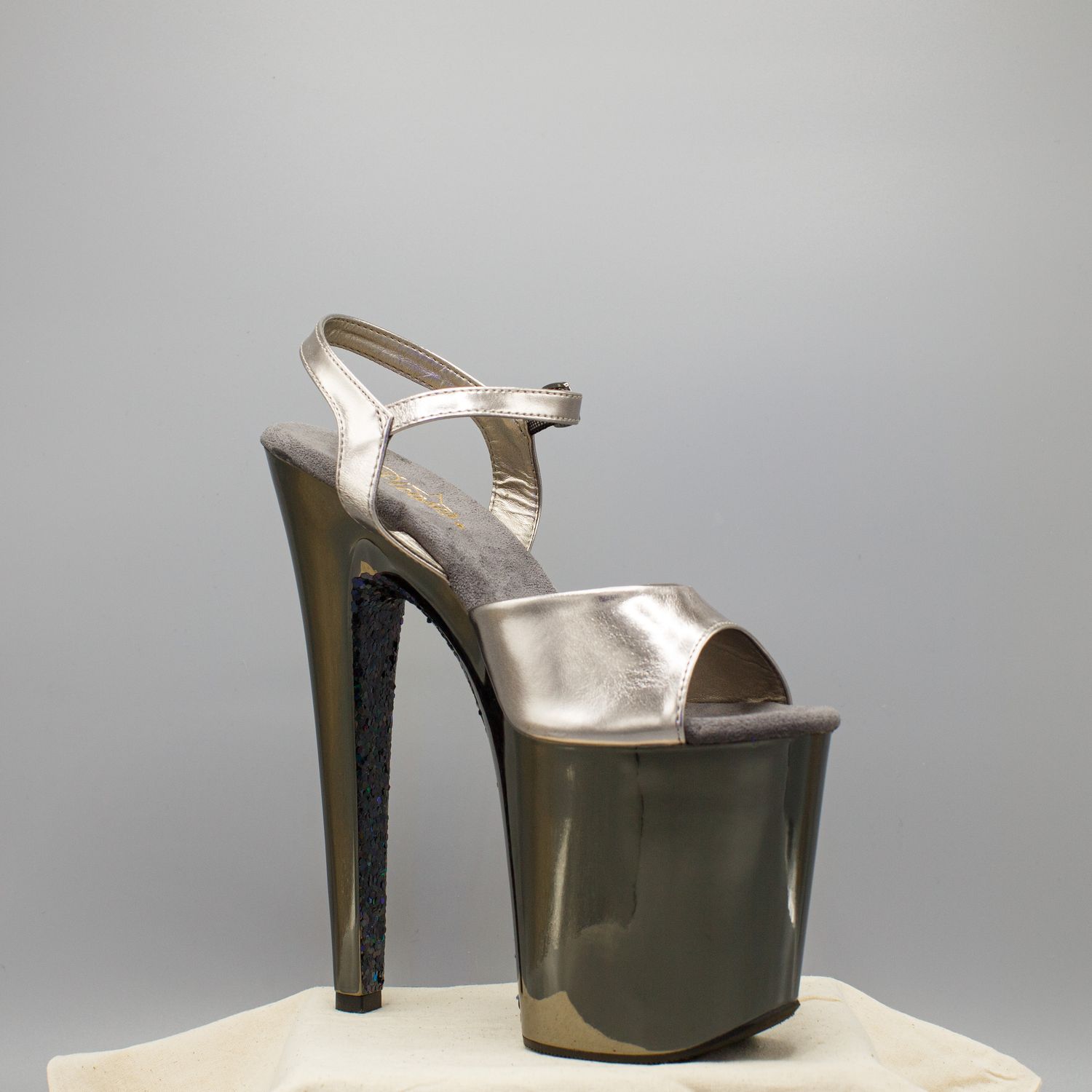 Gold PVC Platform Stiletto