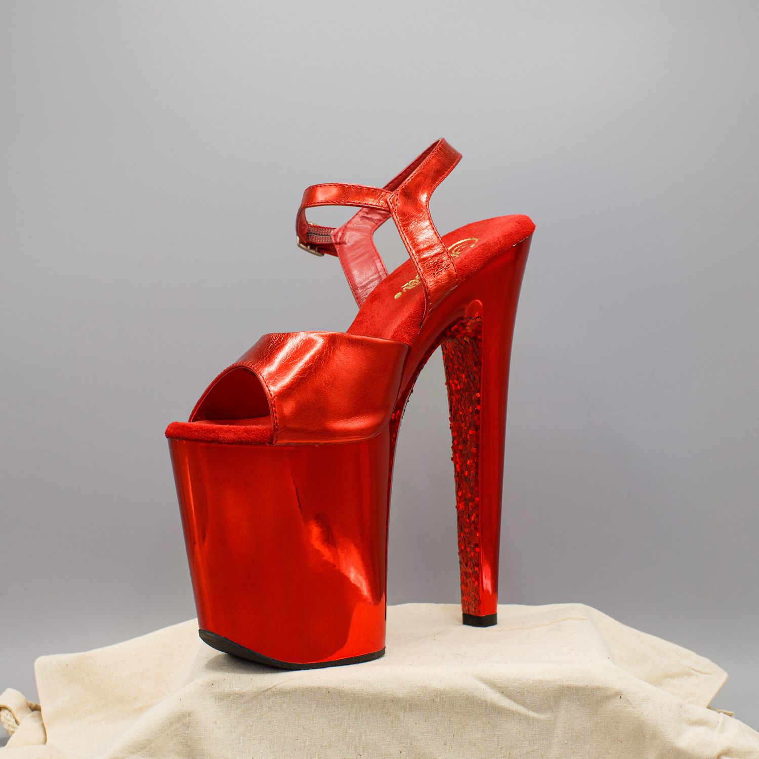 Red PVC Platform Stiletto