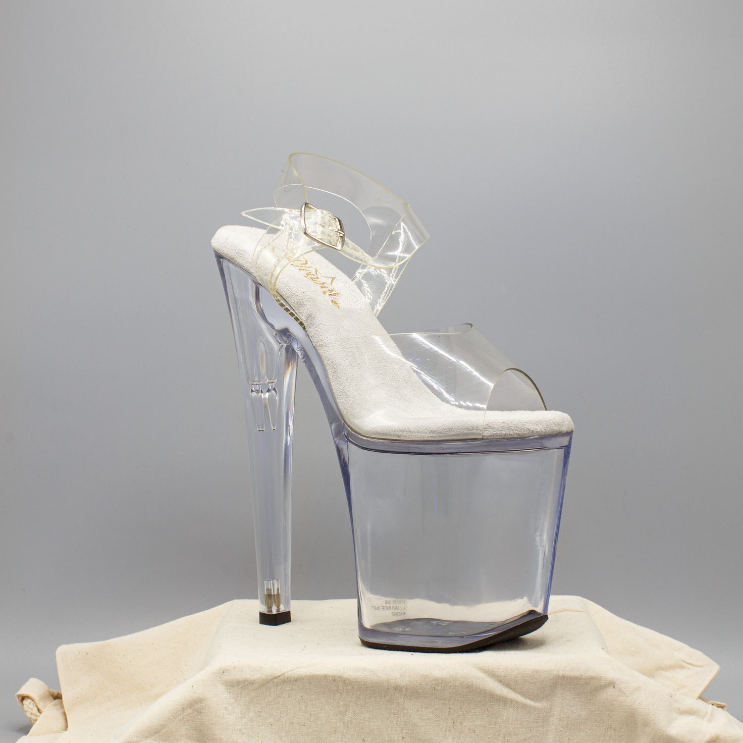 White/Transparent PVC Platform Stiletto