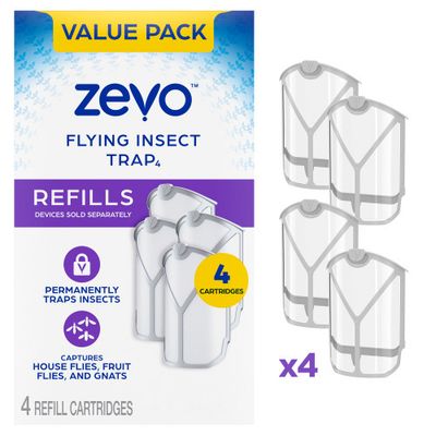 Flying Insect Trap, Fly Trap Refill Cartridges (Twin Pack, 4 Cartridges)