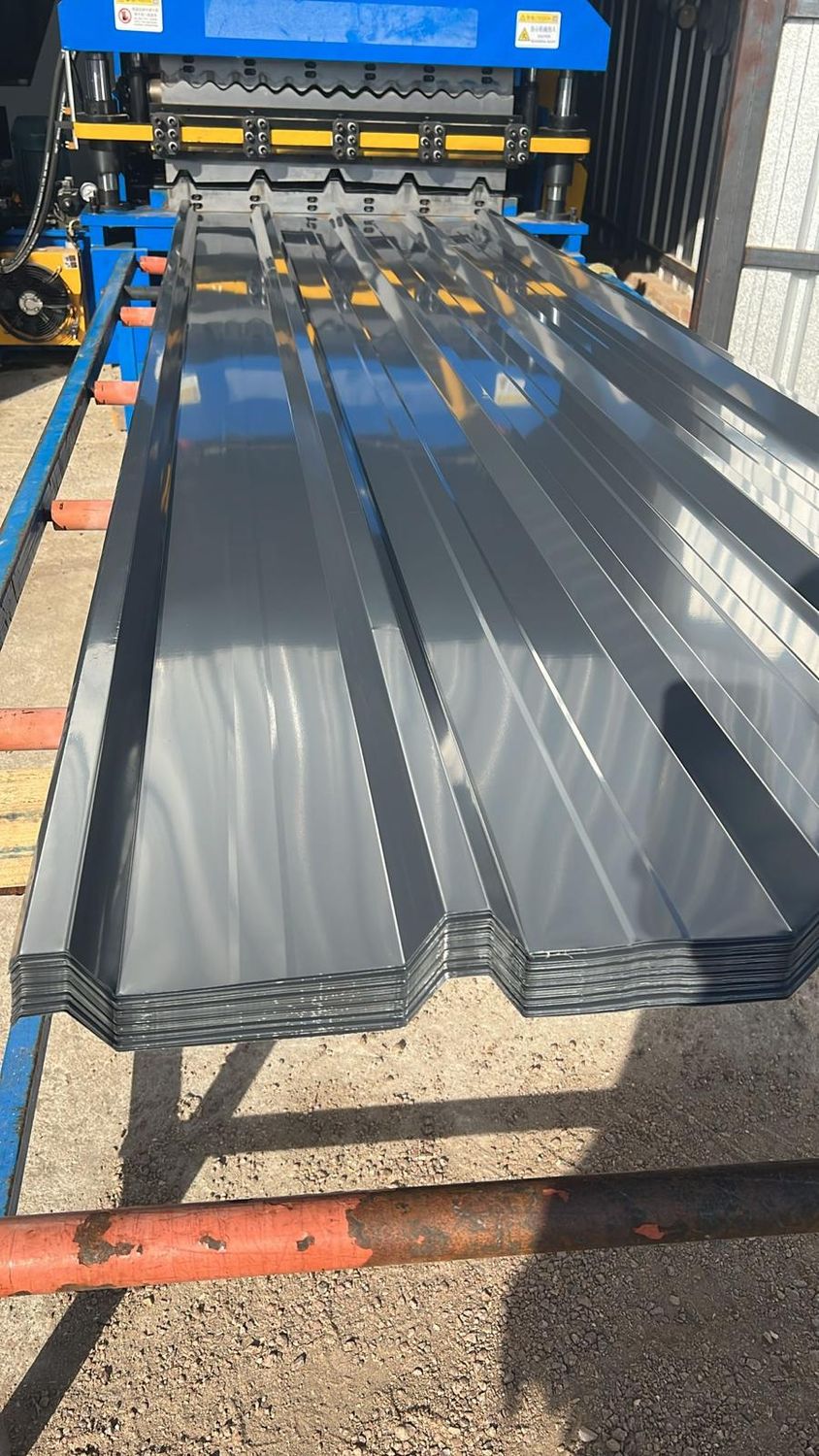 CHAPA DE TECHO PREPINTADA GRIS DE 4,5MTS